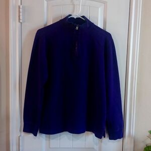 POLO RALPH LAUREN Concord Grape Cotton Qtr Zip Mock Turtleneck Size XL 18-20